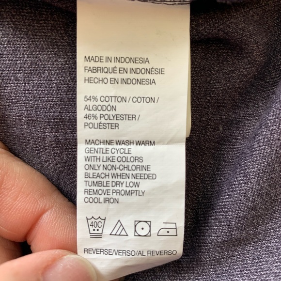 Van Heusen Purple 2 Button Collar Long Sleeve - Picture 5 of 6